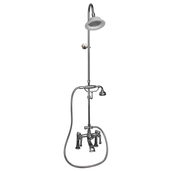 Barclay 4064-ML2-CP Elephant Spout Riser Showerhead Hand Shower Metal Lever Handles Chrome