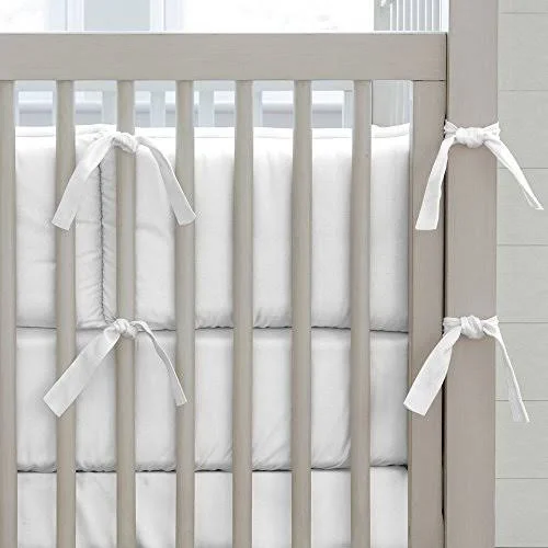 Carousel Designs Solid White Crib Bumper