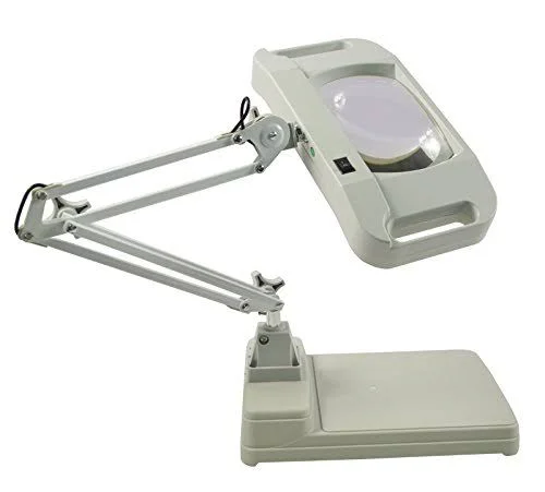 5X Magnifier LED Lamp Light Magnifying White Glass Lens Desk Table Repair