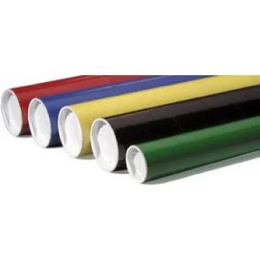 3x22 x 18x22 Capped Mailing Tubes, Black, 24/Carton (P3018BL)