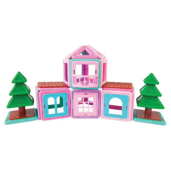 Magformers Girl Character 6 Pieces Add On, Rainbow Colors, Educational Magnetic Geometric Shapes Tiles Building Stem Toy Set