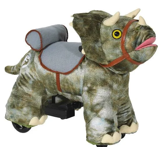6 Volt Jurassic World Triceratops Plush Ride-On