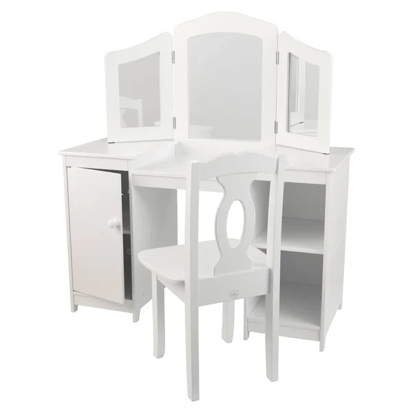 KidKraft Deluxe Vanity and Chair Set, White
