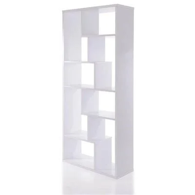 Emily-Louise 71x22 H x 32x22 W Geometric Bookcase Latitude Run Color: White