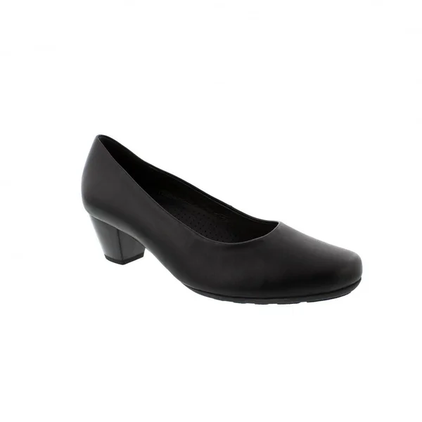 Gabor Brambling 02-120-57 Black Leather 6.5 UK Womens Court Shoes