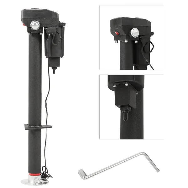 Arksen 12-Volt Electric Power Tongue A-Frame RV Trailer Jack Adjustable Height 3500 lb