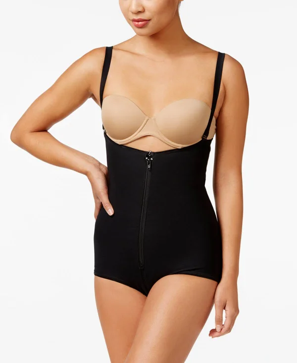 Leonisa 018478 Power Slim Braless Bodysuit Shaper Black