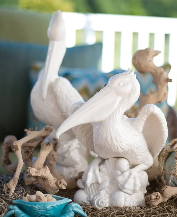 Fitz and Floyd Cape Coral Tall Pelican Figurine