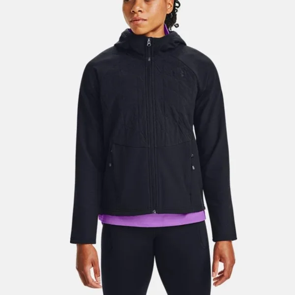 Under Armour Women's Black Woven Hooded Jacket