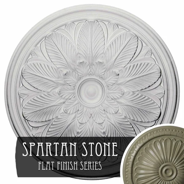 22 5/8x22OD x 1 3/4x22P Bordeaux Ceiling Medallion (Fits Canopies Up to 3 1/4x22), Hand-Painted Spartan Stone
