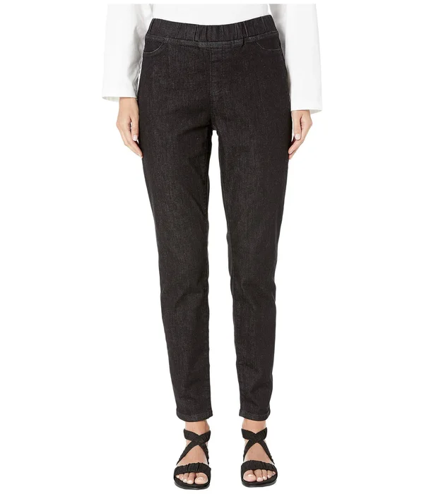 Eileen-Fisher Organic Cotton Soft Stretch Denim Jegging in Vintage Black Vintage Black, Xs