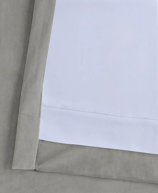 Exclusive Fabrics Signature Velvet Extra Wide Grommet Blackout Curtain - 100 x 120 - Silver Grey