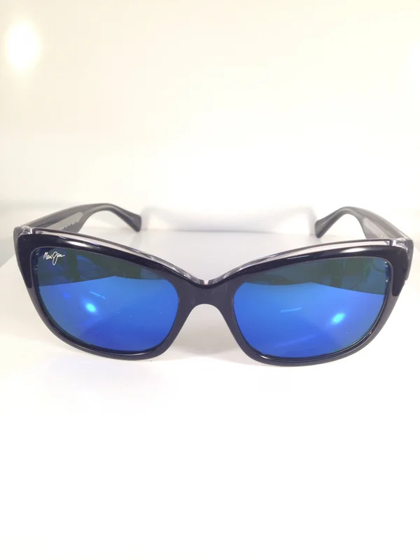 Maui Jim Plumeria Sunglasses Black with Crystal - Blue Hawaii