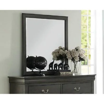 Tateos Dresser Mirror Charlton Home Finish: Dark Gray