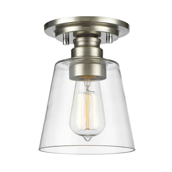 Avery Home Lighting 1-Light Flush Mount in Brushed Nickel