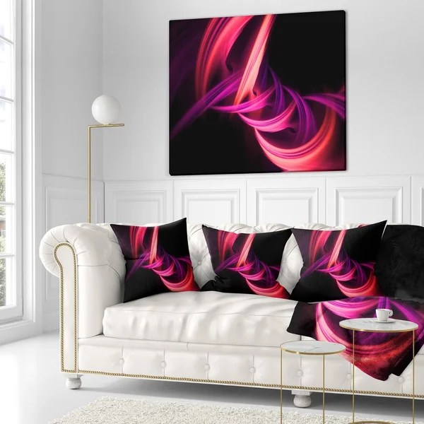 Designart 'Fractal Purple Connected Stripes' Contemporary