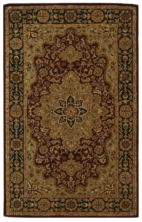 Safavieh Heritage Red/Black Area Rug; 5& x 8&