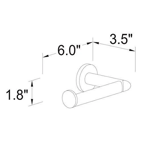 Ginger 0206/PC Polished Chrome Sine Open Toilet Tissue Holder
