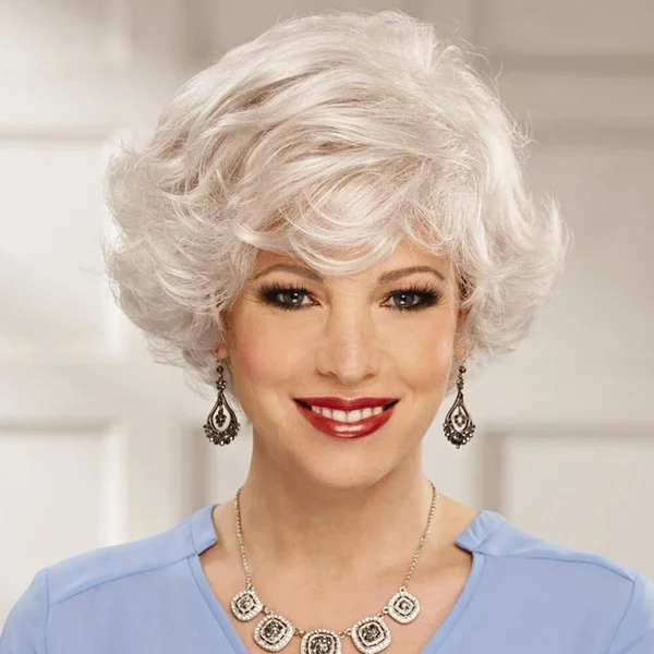 Montana WhisperLite Wig by Paula Young in Gray - Short Wavy Wig