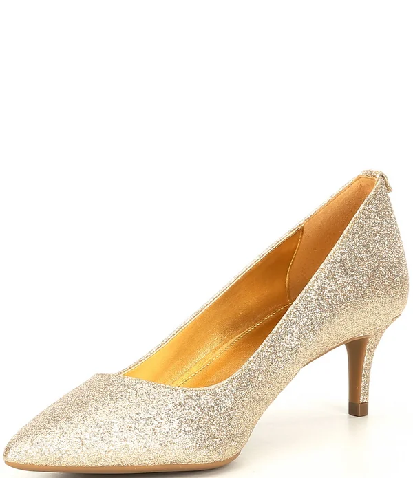 Michael Michael Kors Silver Sara Flex Glitter Pumps