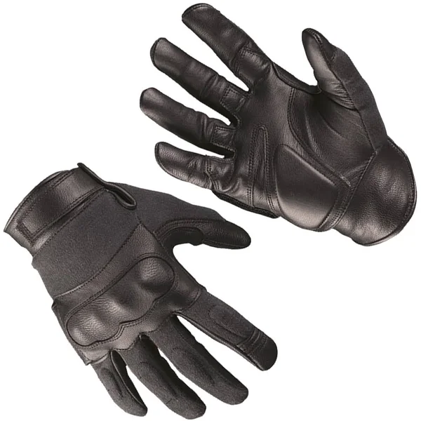 Mil-Tec Tactical Gloves Leather, Kevlar Black Size M