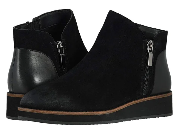 Women's SoftWalk Wesley Bootie - Black Suede - Size 10