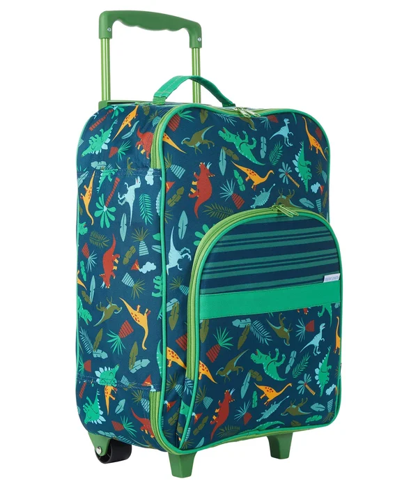 Stephen Joseph Dino Rolling Luggage in Green/Blue