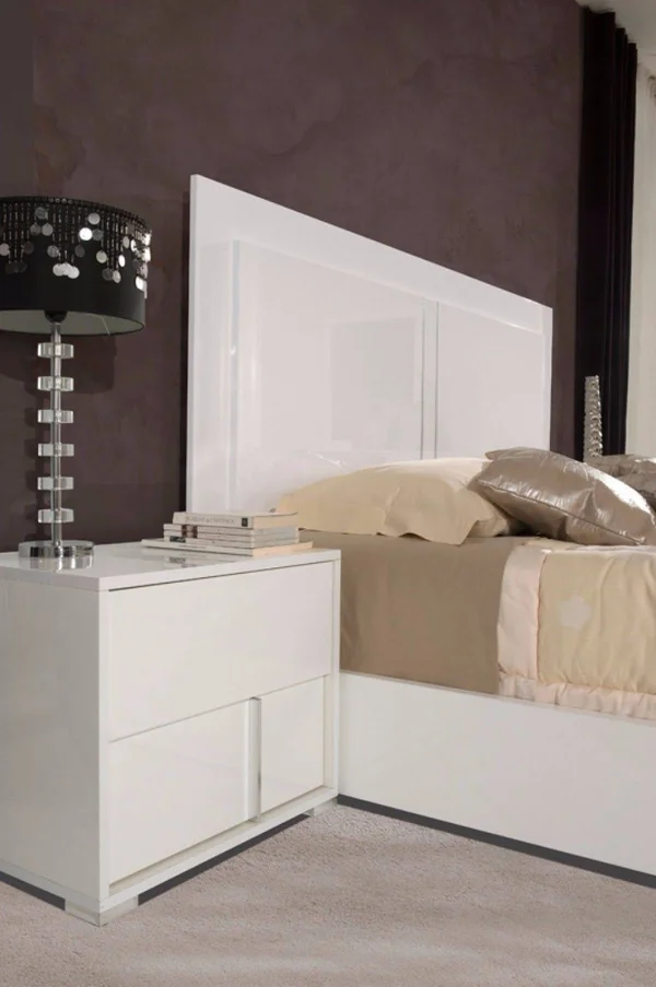 Modrest Nicla Italian Modern White Right Nightstand