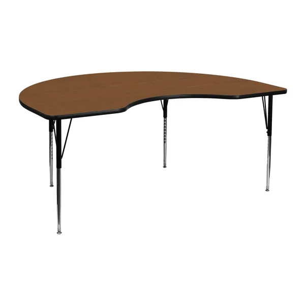 Flash Furniture Kidney Shaped Oak Activity Table-Standard