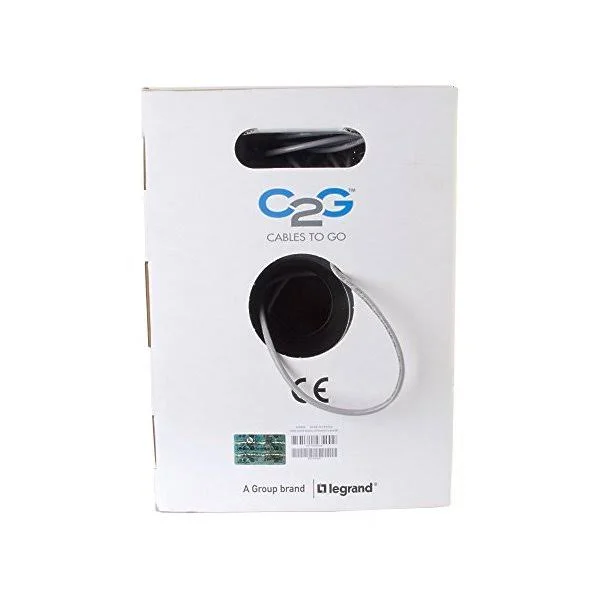 C2G 43400 1000ft Cat5e Bulk Unshielded UTP Network Cable with Stranded