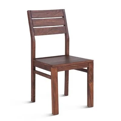 Hahne Solid Wood Ladder Back Side Chair in Brown Loon Peak