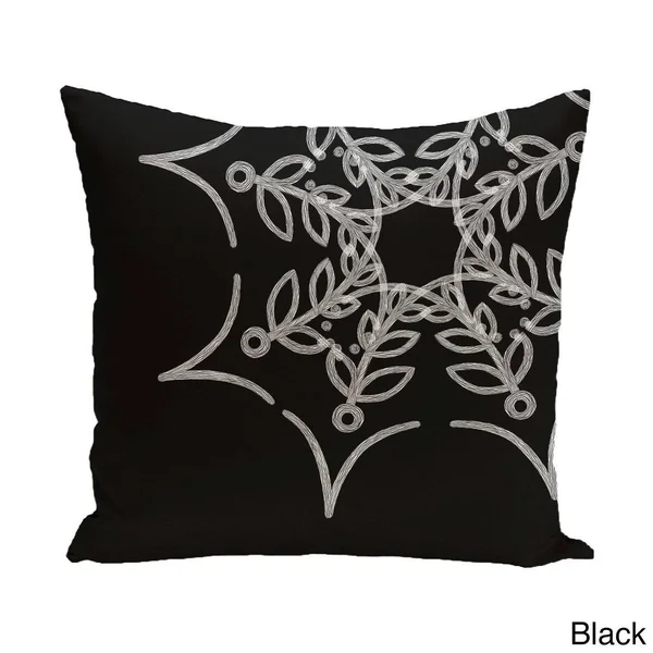 20 x 20-inch Web Art Holiday Print Pillow - Black