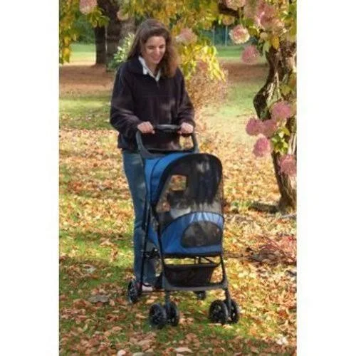 Pet Gear Happy Trails Stroller for Cats and Dogs Up to 30pounds Cobalt Medium