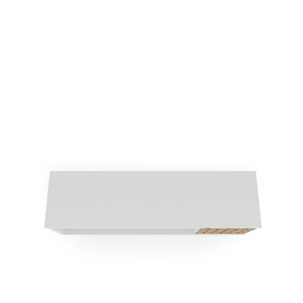 Manhattan Comfort, Liberty 53.14x22 Mid Century Modern TV Stand 5 Shelves White/3D Brown Prints