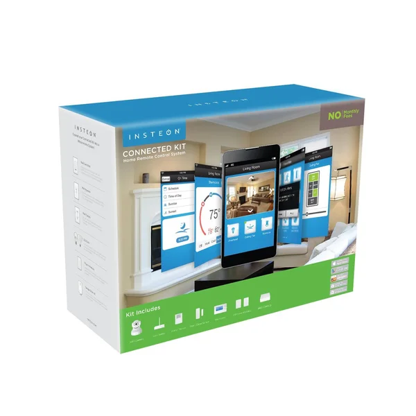Insteon 2582-242 Connected Kit Automatic Home Automation Kit with LCD Display - 120/230V - Wireless - Windows Phone/Android/iOS