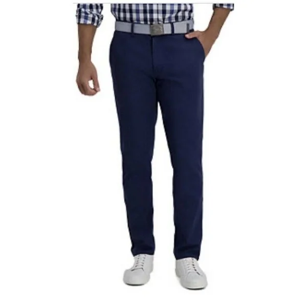 Haggar Midnight Men's Motion Khaki Straight Fit Flat Front Casual Pants