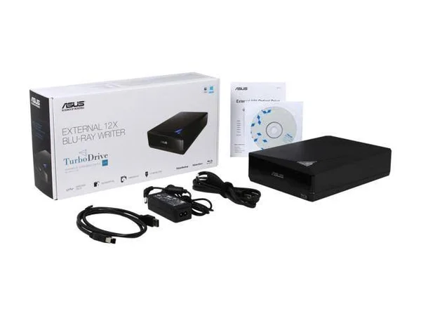 ASUS BW-12D1S-U Lite - BD-RE drive - external - SuperSpeed USB 3.0 - 40x (CD), 16x (DVD), 8x (BD) 40x (CD), 16x (DVD盧), 12x