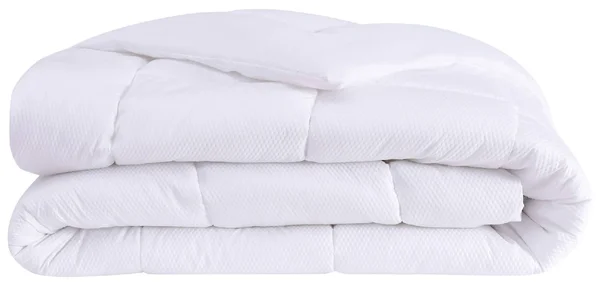 Microfiber Truly Soft Seersucker Down Alternative King Comforter, White by Ashley HomeStore
