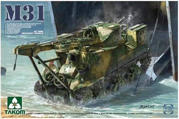 Takom 1/35 M31 US Tank Recovery vehicle, Scale Model, Squadron