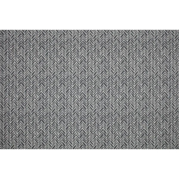 Pillow Perfect Outdoor, Indoor Herringbone Slate Squared Corners Chair Cushion