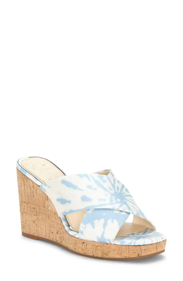 Jessica Simpson Seena Wedge Sandals - Bright White