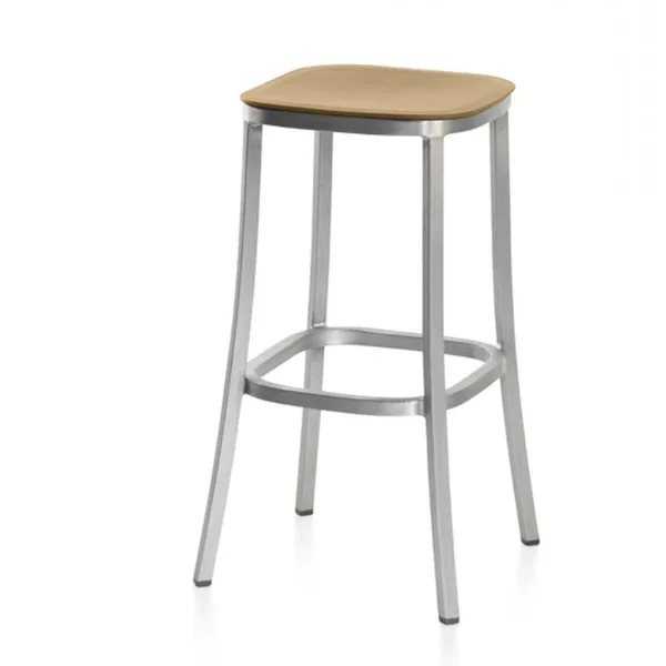 1 inch Counter Stool, Wood Seat by Emeco - Color: Brown (1 inch 24 Dark PC Walnut)