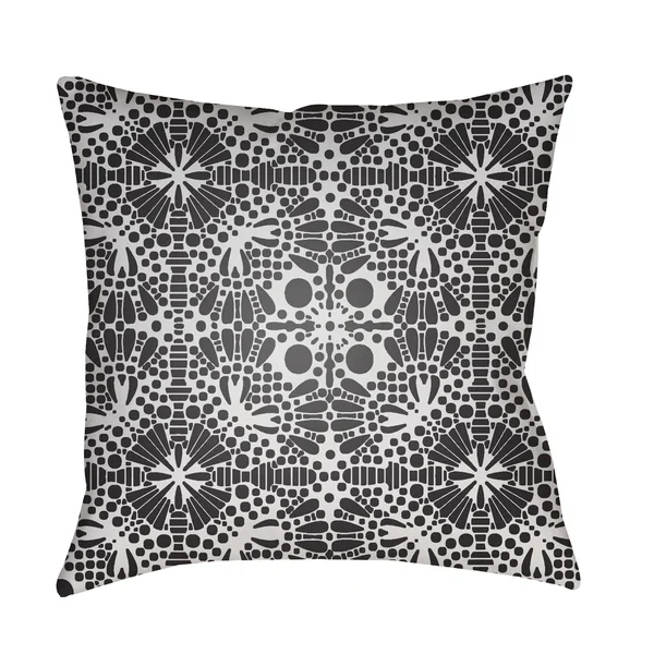 18x22 Black and White Square Throw Pillow Cover with Knife Edge