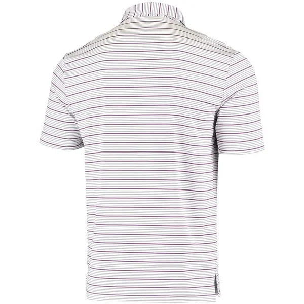 Adidas Ultimate365 Pencil Stripe Polo White/Tech Purple/Glory Purple