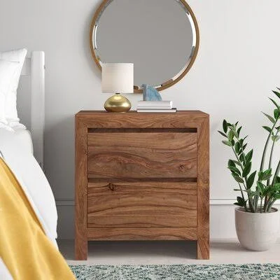 Ricky 2 - Drawer Nightstand in Brown Foundstone