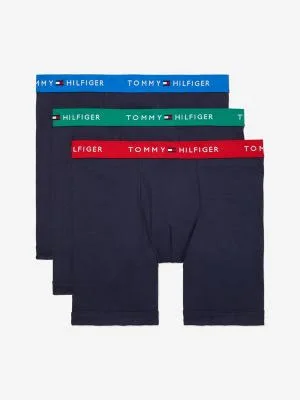 Tommy Hilfiger Men's Cotton Classics Boxer Brief 3pk Navy/Multi - XXL
