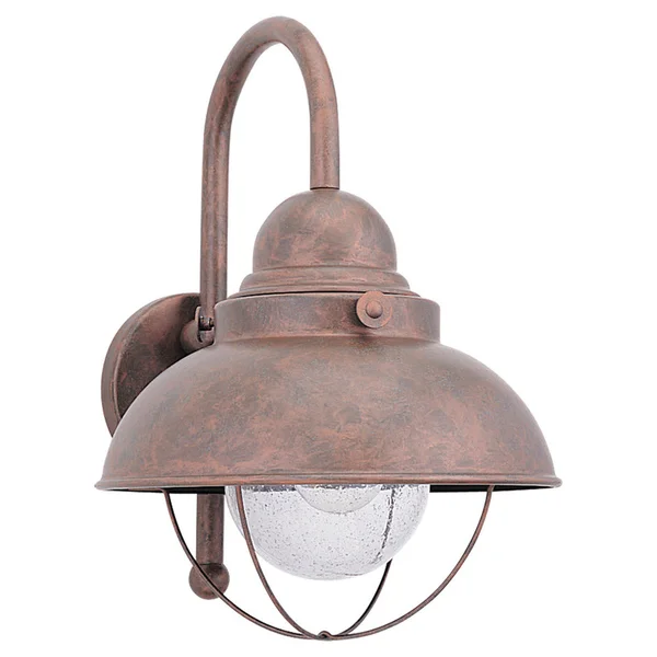 251 First River Station 16 in. One-Light Outdoor Wall Sconce in Copper, Industrial, Bellacor 2055944