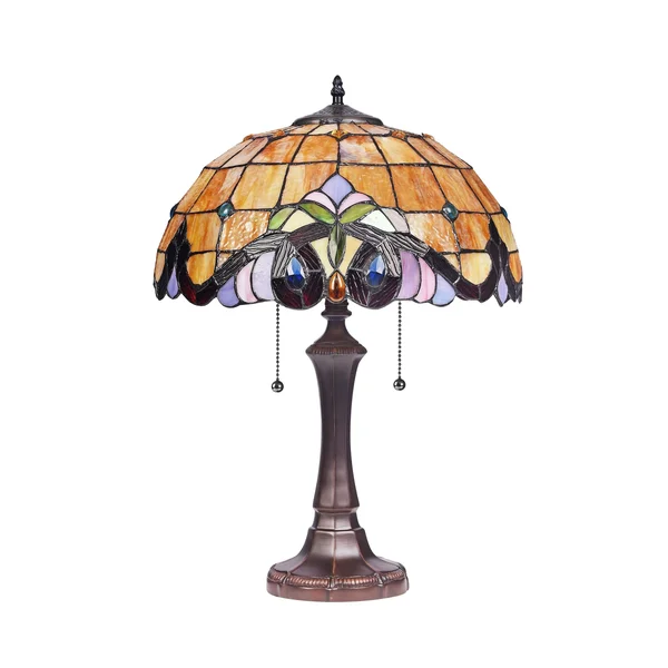Tiffany Style 2-Light Dark Bronze Table Lamp
