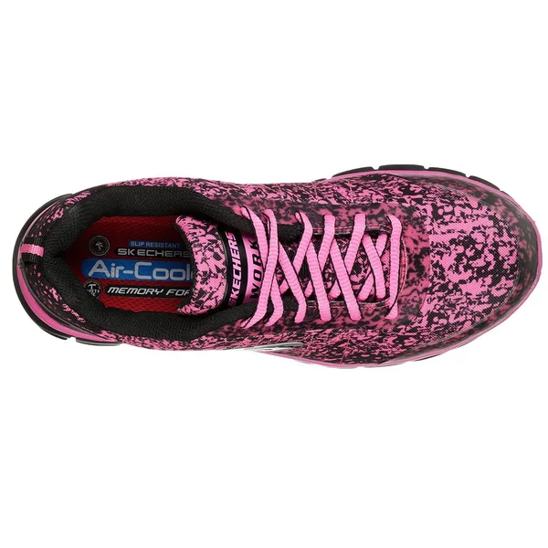 Skechers Women's Work Sure Track Flinser Alloy Toe Sneaker - Black/Pink