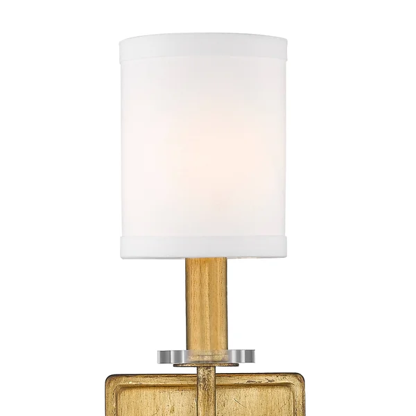 Dressy Glam 1-Light Wall Sconce with Modern Shade in Antique Gold